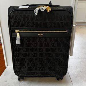 Gorgeous Black Moschino Carry on Suitcase